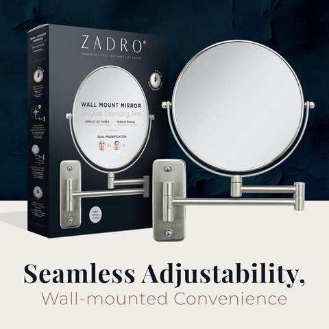 ZAD DUAL ARM WALL MIRR 1X8 BRZ